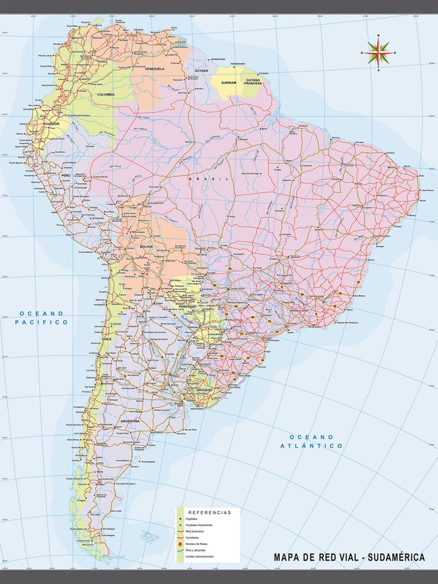 Sudamérica Red Vial